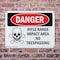 Signmission Rifle Range Impact Area No Trespassing Danger Sign, Plastic, 10in W x 7in L, 2PK OS-2PACK-DS-P-710-L-1695 - alternate 6